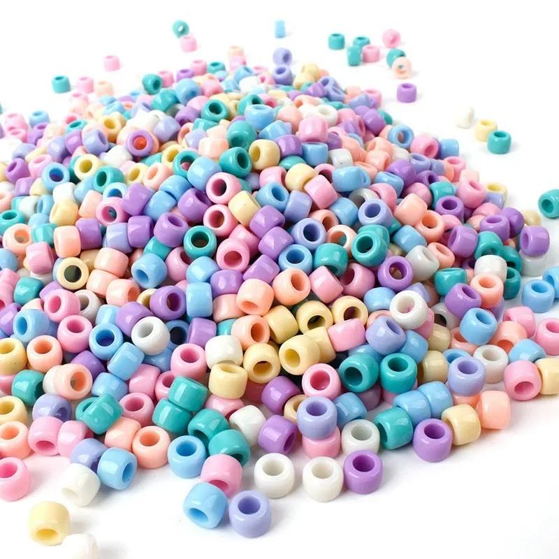 200Pcs 6x 9mm ö Color Acrylic Plastic Hair Beads Dreadlock Beads  Loc Jewelry Dreadlock Hair Beads  Kids